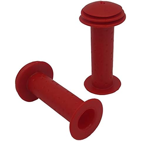 Land-Haus-Shop® 1 pair of youth bicycle, grips, plastic, phthalate children's bicycle handlebar grips., 20588, red Cover