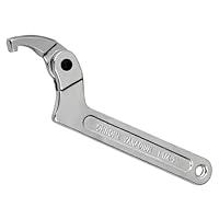 HSUYUN Hakenschlüssel, Hochkohlenstoffstahl C Verstellbare-Hakenschlüssel, Nutmutternschlüssel, mit Schlitz Verstellbarer Hakenschlüssel, Silberfarben, 32-76mm Quadratischer Kopf