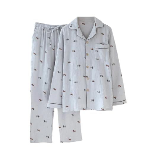 Pijama de crepé de algodón para parejas ideal para domingos de peli y manta en casa