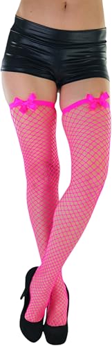 Image of ToBeInStyle Women's Vibrant Large Net Fishnet Thigh High Elastic Nylon Novelty Stockings