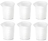 Fineder 6pcs Silicone Measuring Cups for Resin 100ml, DIY Glue Tools Cup Making Handmade Craft Nonstick Silicone Mixing Cups