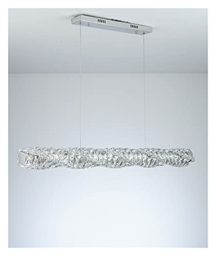 Lustre en cristal moderne LED rond pour illuminer les hauts plafonds
