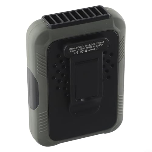 Besttoolifes Ventilador portátil con clip de cintura con batería de 6000 mAh, ventilador de refrigeración corporal recargable por USB para senderismo, pesca, viajes, hasta 20 horas de funcionamiento