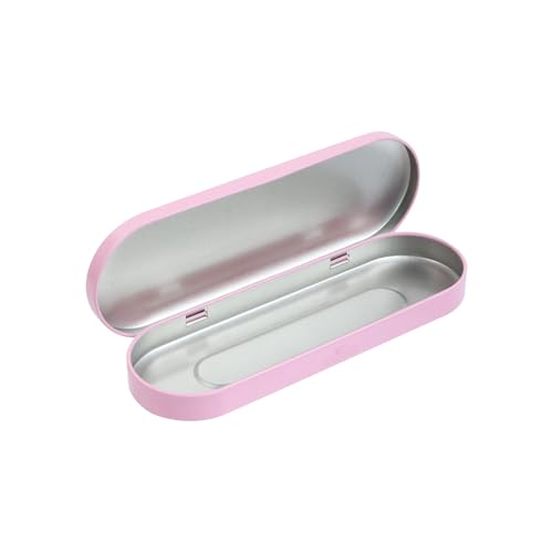 Image of T Tulead 5PCS Tinplate Box Containers Pencil Case Empty Hinged Tins Storage Organizer Box for Pens Brushed Tools Pink