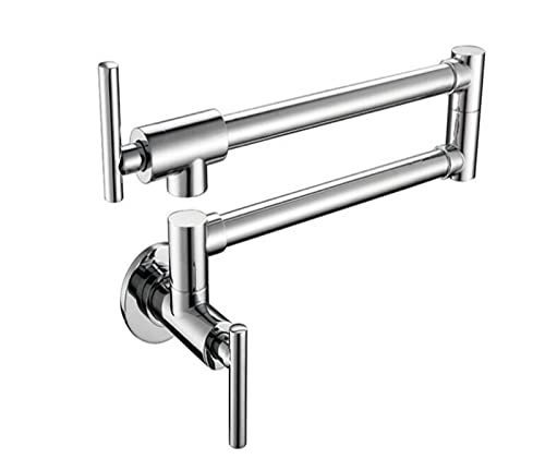 Grifos de llenado de ollas para cocinar con comodidad gracias al caño plegable de pared cromado 2