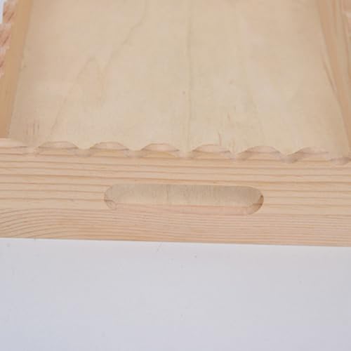 Organizador de almacenamiento de madera decorativo con diseño ondulado chic 7