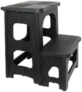 Two-Step Folding Step Stools,Folding Ladder Stool,Portable Foot Stools,Non-Slip Feet Fold Away Collapsible Step Stool,Lightweight Step Stool