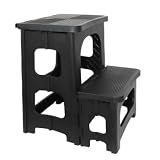 Taburete Escalera Plegable 2 Peldaños,Pequeña Portátil Antideslizante