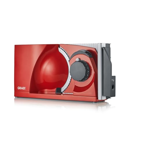 GRAEF MYtiny Folding Kitchen Food Slicer MT1003, Bread Slicer, Sausage, Vegetable, Bread Slicer, Foldable, Red