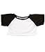 White Tee w/Black Sleeves Outfit Teddy Bear Clothes Fits Most 14