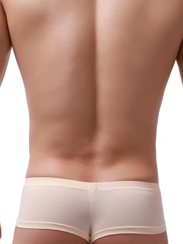 iKingsky Men's High Stretch Cheeky Boxer Briefs Sexy Brazilian Back Mens Underwear Low Rise Mini Cheek Thong Under Panties4