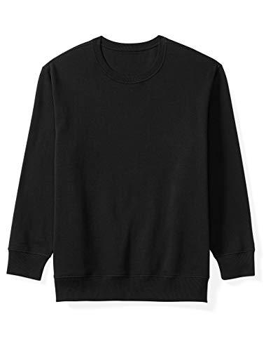 Amazon Essentials Men's Big and Tall Crewneck Fleece Sweatshirt fit by DXL, Black, 4X