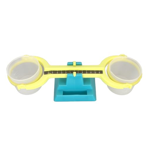 TOPINCN Double Bucket Balance Student Balance Scale for Classroom Clear Primary Bucket Plastic Fulcrum Scale to Teach Mass and Measurement for Preschoolers