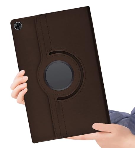 Image of Flip Cover for Realme Pad 10.4 inch Tablet 360 Degree Rotating Stand Case Cover (Brown)