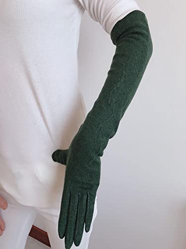 Xwwdp Winter Ladies Wool Gloves Warm Long Arm Sleeves Spring And Autumn Comfortable And Beauti (Color : A, Size : One Size) #TOP5