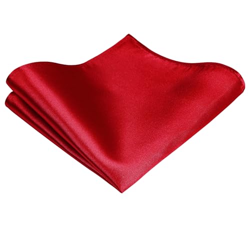 Image of TIE G Solid Satin Woven dyed Color Formal Black Necktie and Pocket Square Sets in Gift Box