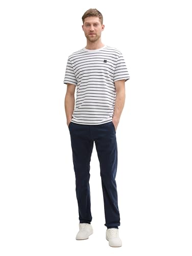 Tom Tailor Denim Henley T-Shirt in Waffelstruktur, Chalk Grey, XXL – Ansicht 5