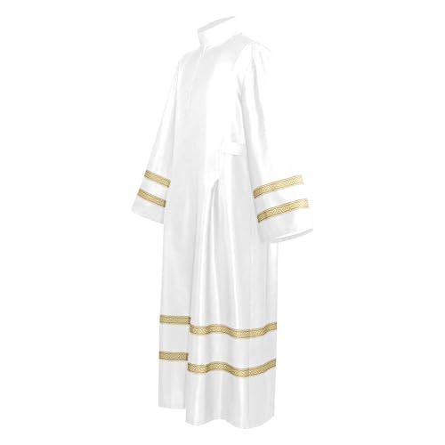 Ropa islámica Thobe suelta: túnica estampada cómoda para celebraciones 4