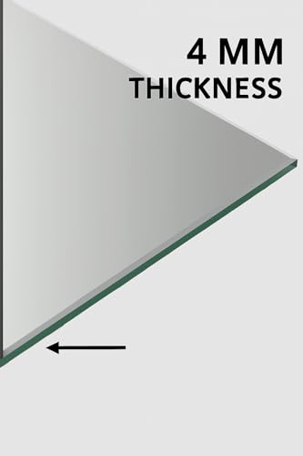 Image of Frameless Rectangular Wall Mirror 12x18 - Perfect for Contemporary Bathrooms or Minimalist Interiors - Clear Reflection, Easy to Hang, and Lightweight for Versatile Use