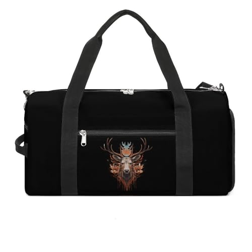 Deer Elks Gym Bag Travel Duffel Bag Sports Tote Bag Workout Bag Weekender Bag for Women Men