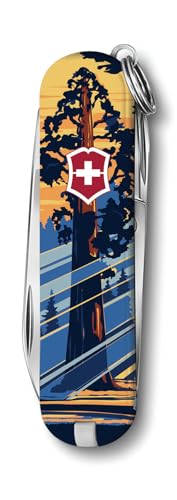Image of Victorinox Classic SD Swiss Army Knife, General Grant National Park | 7-Function Swiss Mini Knife, Small Blade, Nail File, Screwdriver, Key Ring, Swiss Made, Compact EDC for Keys and Bags