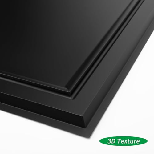 Image of Art3d 36 Pack PVC Ceiling Tiles, 24x24 Inches Waterproof Drop Ceiling Tiles /Wall Panels for Interior Wall Decor, Covers 144 Sq.,ft, Matte Black