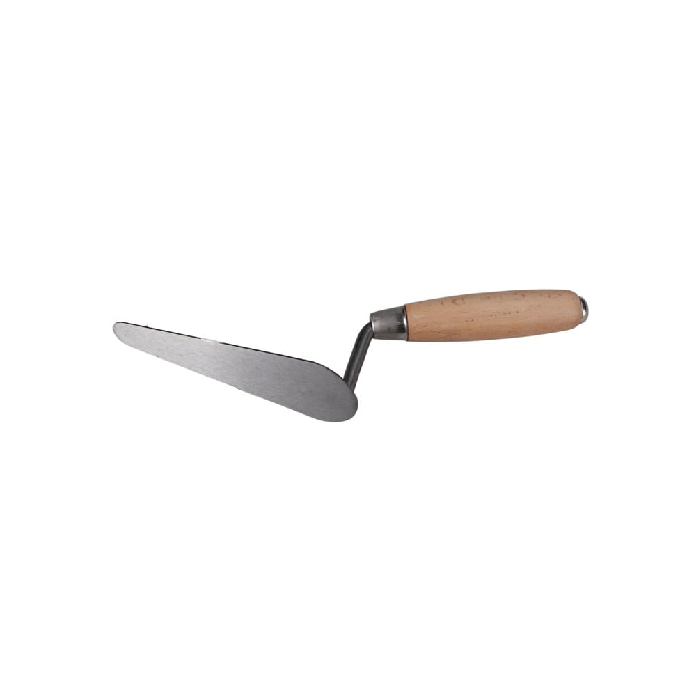 KS Tools 144.0132 - Cazzuola triangolare, con impugnatura in legno, 140 mm