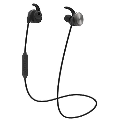 Bluetooth Headphones RIVERSONG RAINDROP A01 Sweatproof Wireless Stereo Earphones Noise Cancelling Headphone Headset with Mic for iPhone, Samsung Galaxy and Android Phones (Gun Matt)