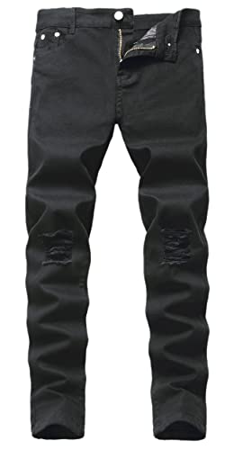 Amazon.com: Kihatwin Boy's Skinny Ripped Destroyed Distressed