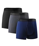 WIRRVOY Lot de 3 Boxers Homme Ultra Doux   Trunk Ajustés avec Ouverture Devant, sans Étiquettes (Anti Grattage), Ceinture Élastique Respirante   sous Vêtements Confortables Quotidien