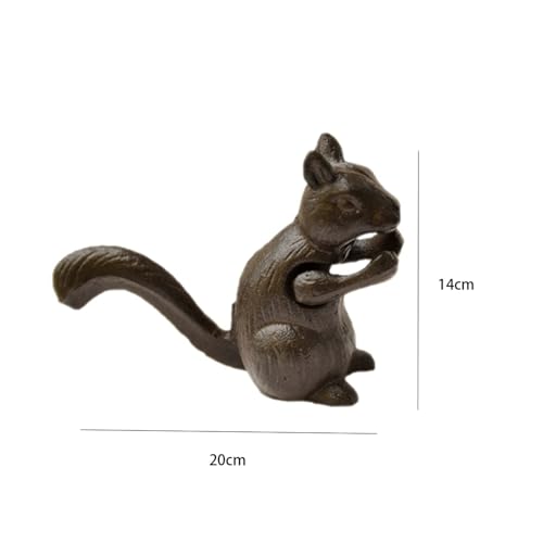 Estatua Decorativa Ardilla de Hierro Fundido Bronce miniatura 2