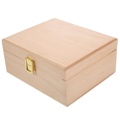 Boîte en bois massif comme présent de bijoux à serrure rétro unique - 2