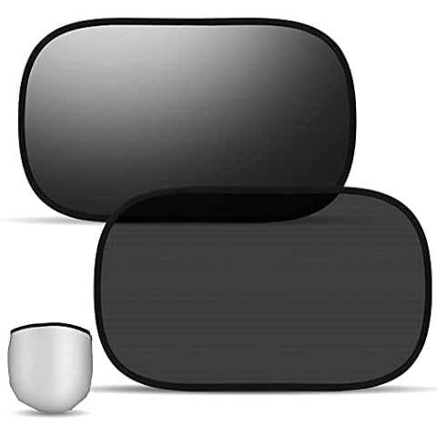 Universal Car Window Sun Shade for Kids Baby Adults Pets, Car Window Blinds, Baby Window Shade, UV Rays Protection Self-Adhesive Car Sunshades 2 Packs Cover