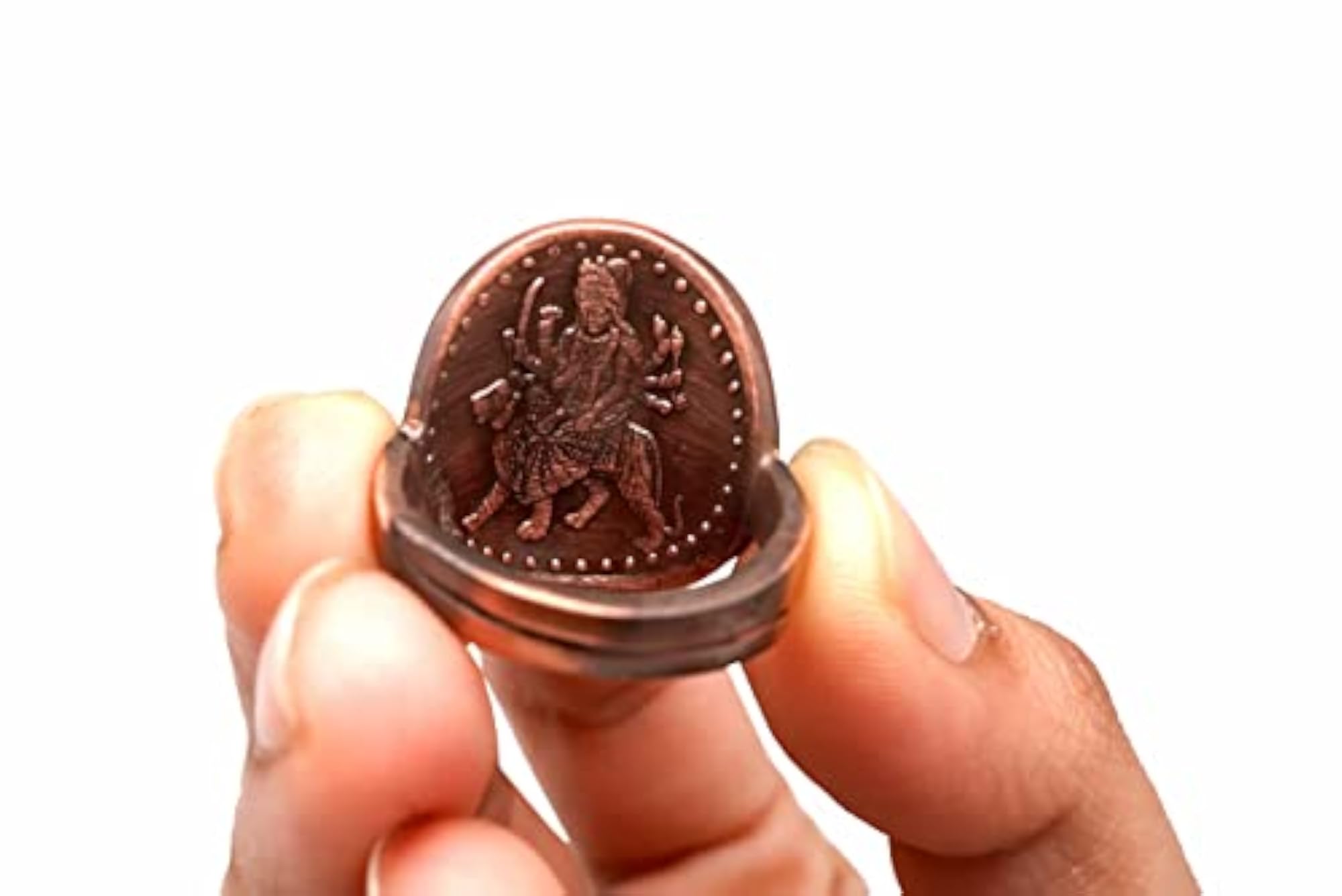 Shree Durga Bisa Yantra Antique Finish Ring
