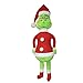 Newwiee Ornements de Noël Grandeur Nature Animé Grinch Vert Grand Monstre Costume Noël Deluxe Furry Adulte Santa Réaliste Grinch Décorations
