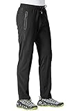 BGOWATU - Pantalones deportivos para hombre, bolsillos con cierre, pantalones ligeros de ejercicio para correr,...