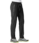 BGOWATU Men's Sweatpants Zipper Pockets Lightweight Exercise Pants Running Workout Sports