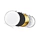 Light Reflector, Light Diffuser, 80CM Nylon 5 in 1 Collapsible Focus Circular Reflector with Zippered Sleeve for Studio Photography