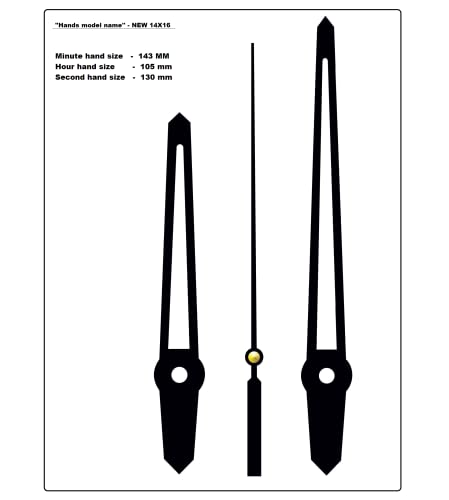 Image of KEDAR Ajanta Quartz Ortime Sweep & Silent Movement Machine for Wall Clock with Fancy Needles (Made in India)-S044