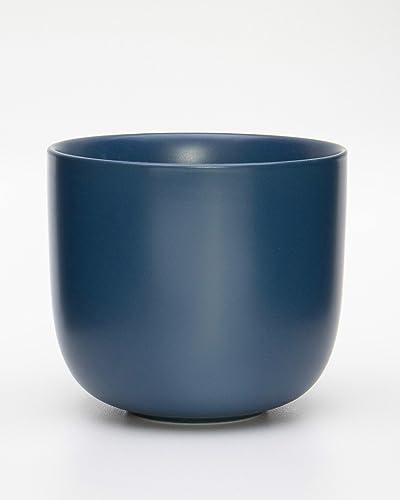 LAMBDA COFFEE® Cappuccino Tassen Set 2 x 160ml in deep blue matt aus Keramik I Kaffeetassen dunkel blau ohne Henkel I Spülmaschinen geeignet | auch als Espressotassen