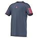 adidas Boys Barricade Tee, Medium, Tech Ink Flash Red