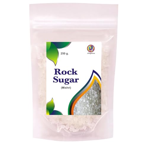 Image of JOrganics Rock Sugar (Mishri), 250g Sugar Mishri | Pure Rock Crystals | Natural And Organically Made | Kallusakkare