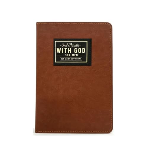 One minute WITH GOD for men 365 days of daily prayer brown book 2026 Mens Daily Devotional & Prayer Journal Bible prayer tracking diary
