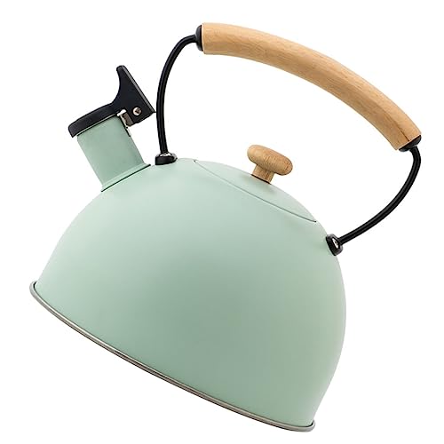 Cabilock 1 Pc Pava cafeteras jarra cafetera ollas induccion jarra para cafe hornillo gas tetera silbante hervidores eléctricos caliente olla de silbato olla silbante de madera Olive Green