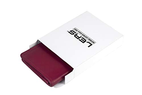 Ausweishülle Leas Ausweismappe mit RFID-Schutz aus Echtleder in Rot