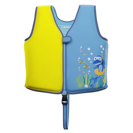 Colete de natação infantil para crianças, boia de piscina, treinamento para nadar ou pescar, colete de 15 a 27 kg para meninos e meninas (amarelo/tubarão, médio)