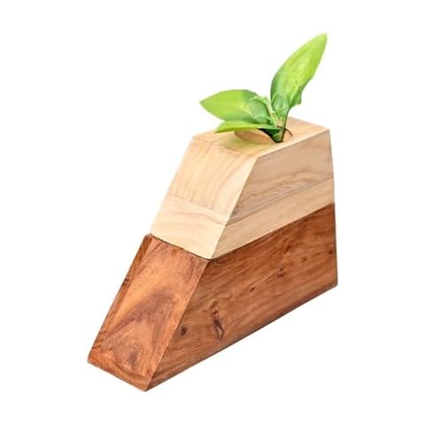 leatherooze Plant Urn with Muslin Cloth Solid Wooden Urn for Adult Human Ash Cremation Funeral Handcrafted Wood Urn Decorative Urn Interior Cover