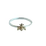 Metmejiao Fashion Cute Gold Bee Ring for Women Finger Wrap Around Craft Handmade Animal Lucky Honey Bee Knuckle Ring (7)