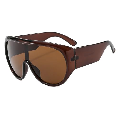 Oversized Pilot Sunglasses Women Big Frame Luxury Round Sun Glasses For Ladies Outdoor Eyewear Shades UV4002