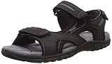sandalias geox hombre outlet Negro Geox UOMO Sandal Strada D, Sandalias con Punta Abierta para Hombre, Negro (Black/Stone C9310), 43 EU